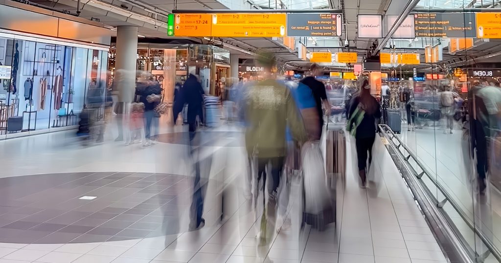 Fotografía de una de las terminales aeroportuarias de Ámsterdam.